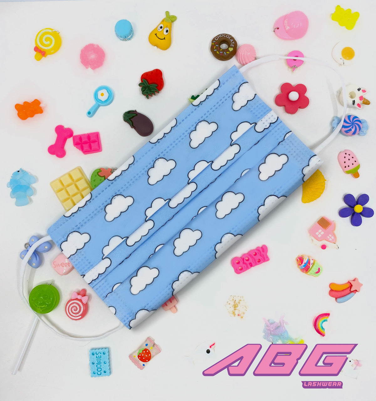 Strawberry & Clouds Face Mask